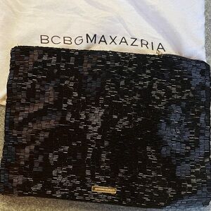 BCBGMaxAzria Black Textured Clutch